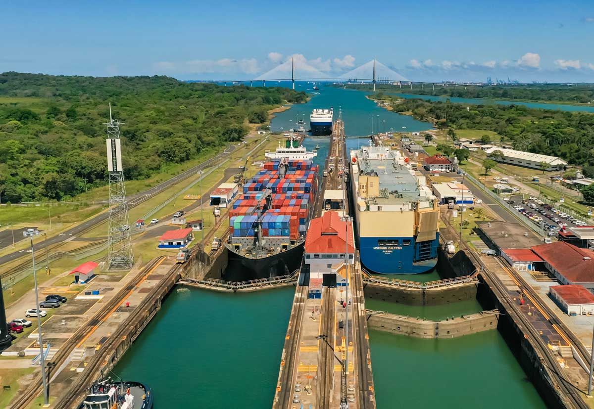 El canal de Panamá en la mira de Donald Trump.