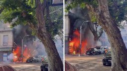 altText(Extremadamente peligroso: se incendió un depósito de fuegos artificiales en barrio Reus)}