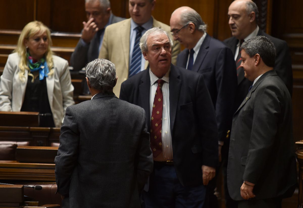 Luis Alberto Heber durante su interpelación en la Cámara de Diputados.