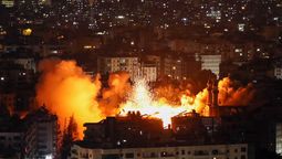 Ataque aéreo israelí en el distrito de Dahye, en el sur de Beirut, Líbano el 5 de junio de 2025.&nbsp;