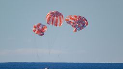 La nave Orion amerizó en la madrugada de Uruguay.