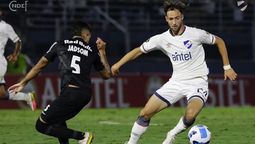 altText(Nacional perdió en el debut de la Libertadores con Bragantino en Brasil)}