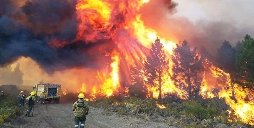 Incendio en la Patagonia.