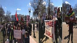 altText(Protestas frente a la Casa Blanca contra visita de Bolsonaro a EE.UU.)}