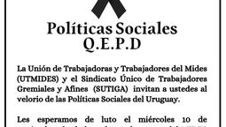 altText(Sindicatos convocan al «velorio de las políticas sociales»)}