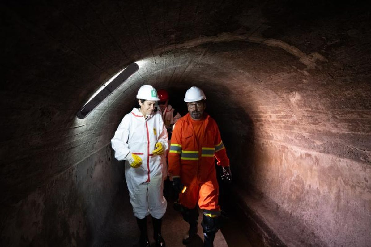 Avances en obras de saneamiento.