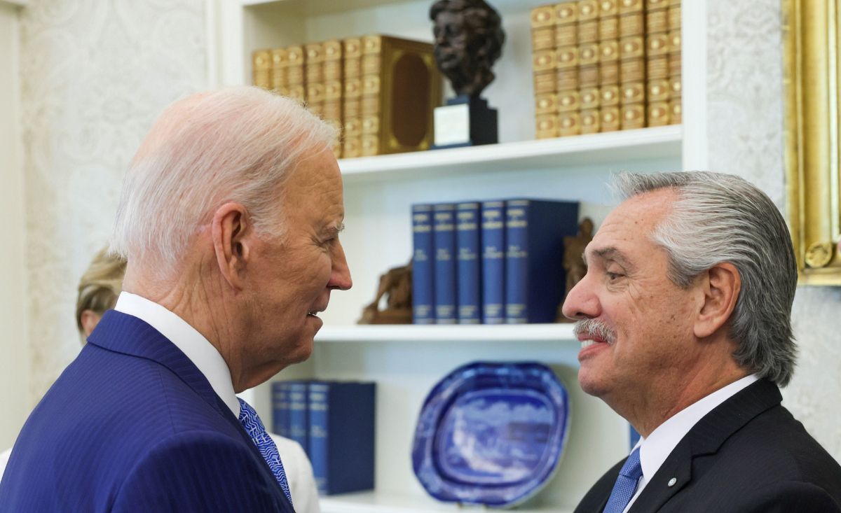 Cumbre de Alberto Fernández y Joe Biden.