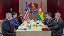 Cerimedo, Paz y Rubio en reunión del Escudo de las Américas.