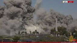 altText(Intenso bombardeo de Israel en Damasco se vio en vivo por la TV de Siria)}