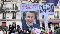 Protestas contra Macron en Francia.