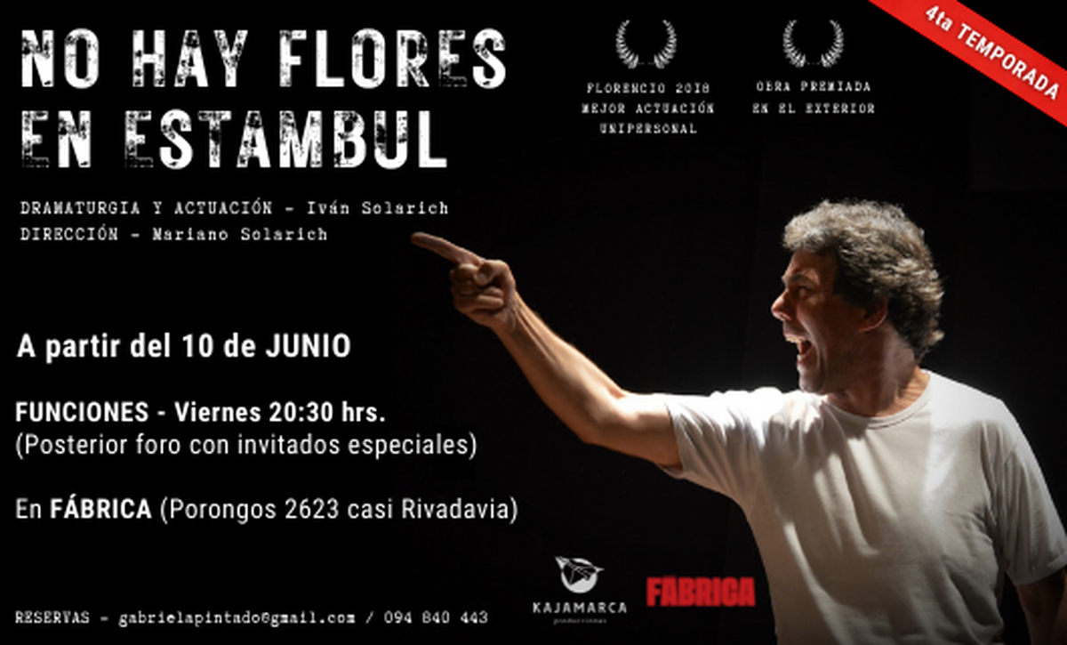 El autor y director Ivan Solarich habl&oacute; con Caras y Caretas sobre la exitosa obra teatral "No hay flores en Estambul".