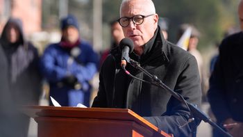 El ministro Carlos Negro en el acto de Sauce.