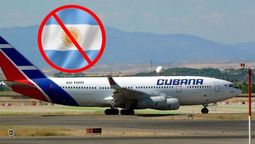 Cubana de Aviación suspendió vuelos a Buenos Aires.