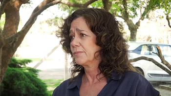 Laura Alonsopérez, esposa del presidente Yamandú Orsi durante entrevista en Canal 5.