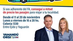 altText(Balotaje: Frente Amplio paga la mitad del pasaje de ómnibus a adherentes que viajen a votar al interior)}