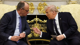 El canciller alemán, Friedrich Merz, y el presidente de EEUU, Donald Trump, en el Despacho Oval de la Casa Blanca el 3 de marzo de 2026 en Washington, DC.&nbsp;